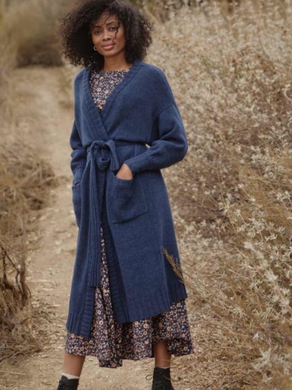 Christy Dawn Wool blend The Sasha Sweater in Pacific Blue